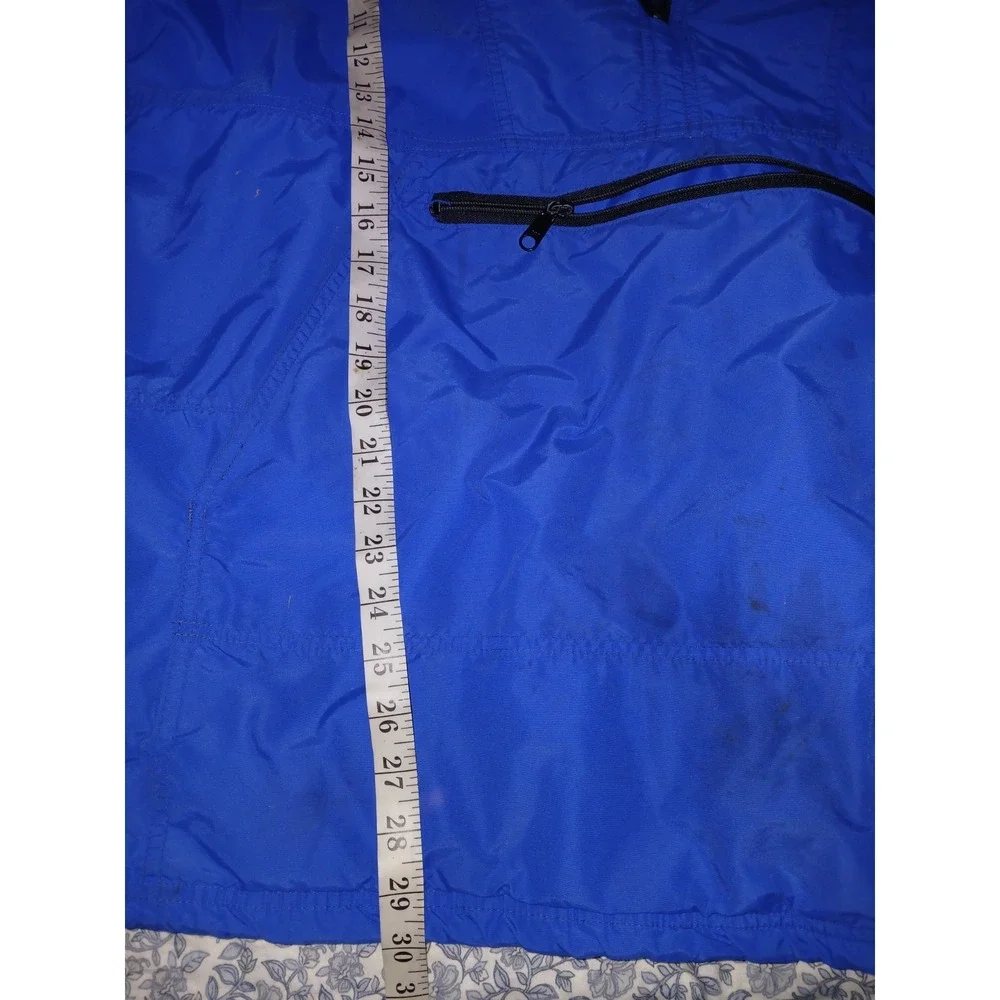 Vintage 80s L.L. Bean Anorak Size XL Blue 1/4 Zip Up Hooded USA